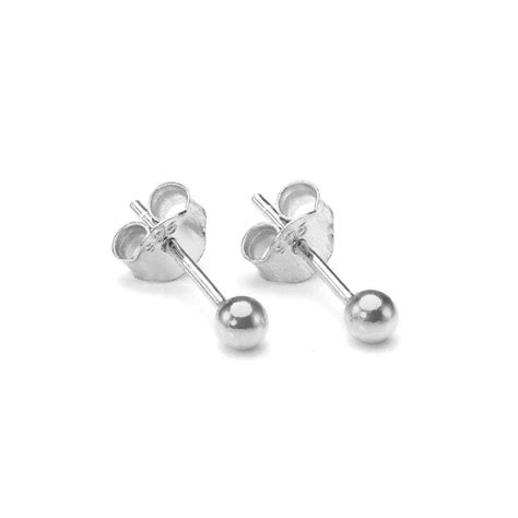 Sterling Silver Mm Ball Stud Earrings Jewellerybox Co Uk