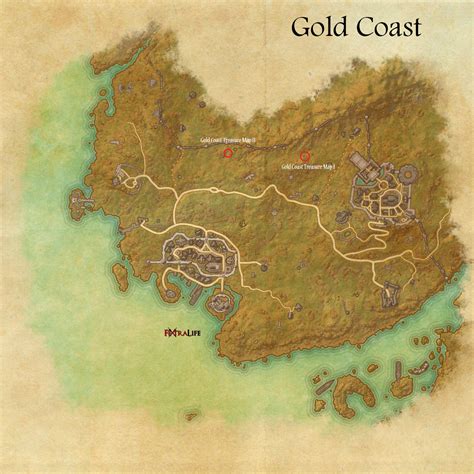 Eso Gold Coast Treasure Map 1 Time Zones Map World