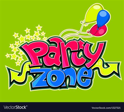 Party Zone Royalty Free Vector Image Vectorstock