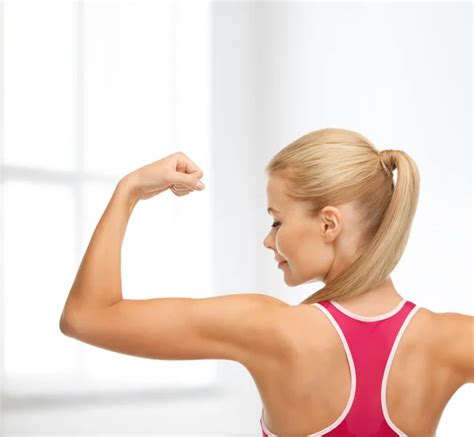 Sporty Woman Showing Her Biceps Stock Image Everypixel