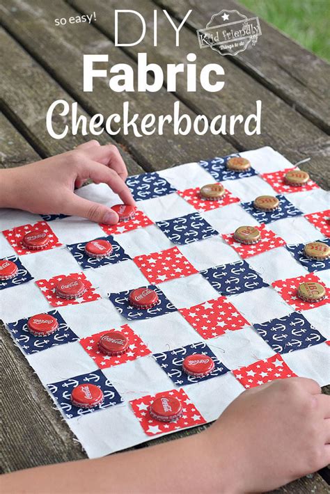 Diy Fabric Checkerboard No Sew With Video Kid Friendly Things To Do