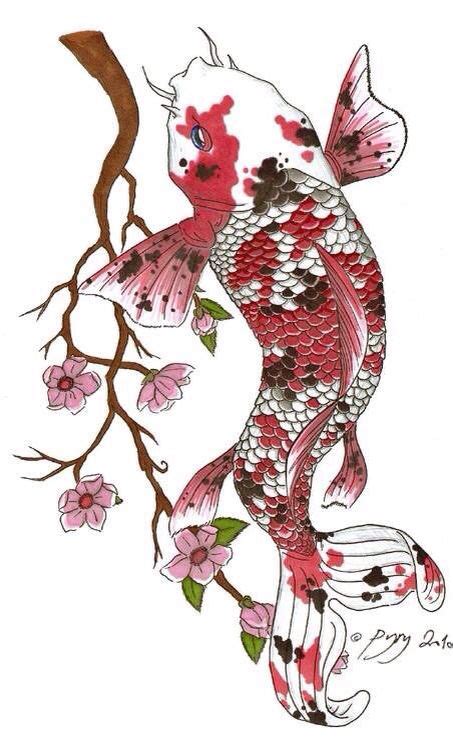 Cherry Blossom And Koi Fish Tattoo Idea Japanese Koi Fish Tattoo Koi