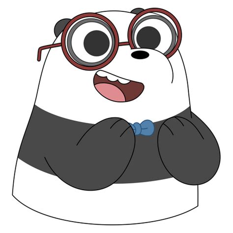 We Bare Bears Panda Nerd Sticker We Bare Bears Bare Bears Cute Bear Drawings