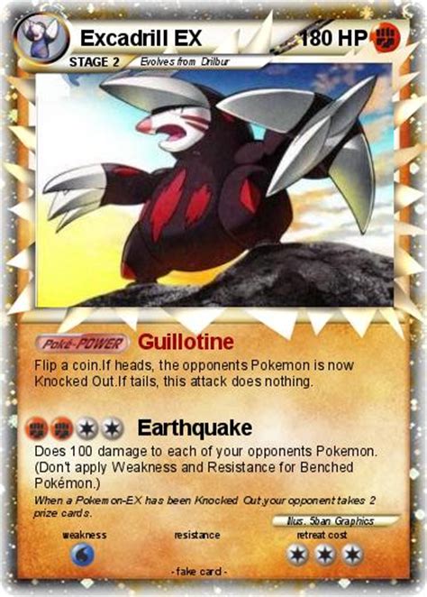 Pokémon Excadrill Ex 1 1 Guillotine My Pokemon Card