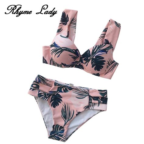 Rhyme Lady 2018 Bikinis Set Women Halter Spaghetti Strap Bathing Suit Bandage Style Swimwear