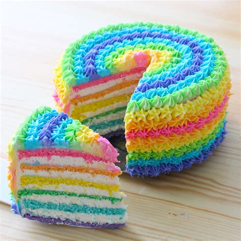 Rainbow Cake Trolls Birthday Party Troll Party Bolos Tie Dye Rainbow