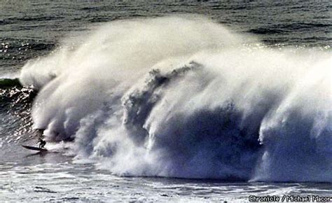 8 — big waves, sunshine, no wind. Where Mavericks Dare to Ride / Elite surfers tempt fate at infamous reef break - SFGate