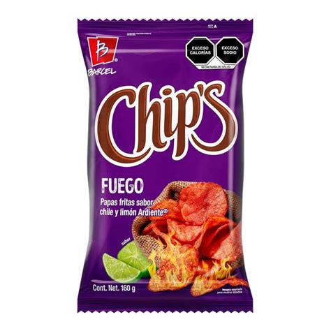 Papas Chips Fuego Sabor Chile Y Limón 160 G Walmart