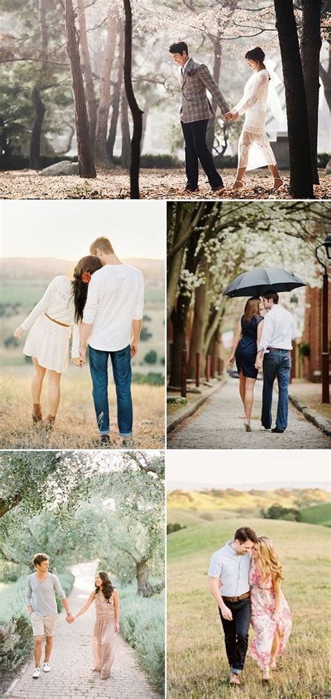 A Sweet Date 25 Cute And Romantic Engagement Photo Ideas A Walk In The Park Romantic