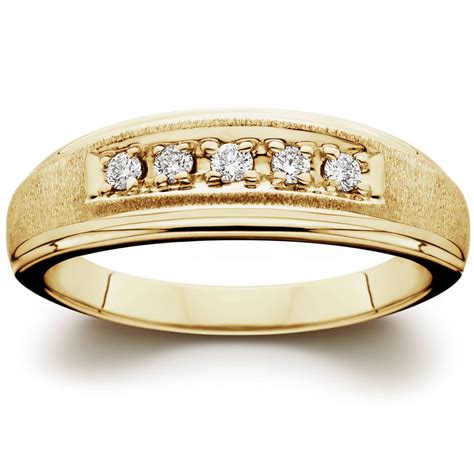 Ladies 14k Yellow Gold 16ct Diamond Wedding Ring Walmart Canada
