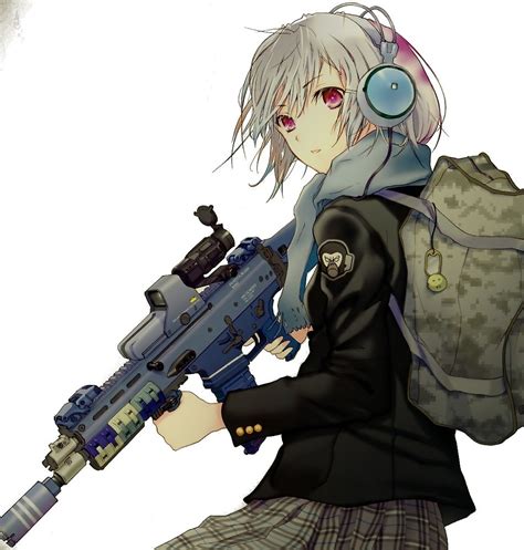 Adorable Anime Girl Gun Anime Girl
