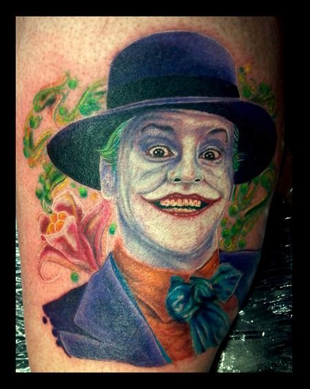 Jack Nicholson Joker Batman Portrait Tattoo By Haley Adams Tattoos