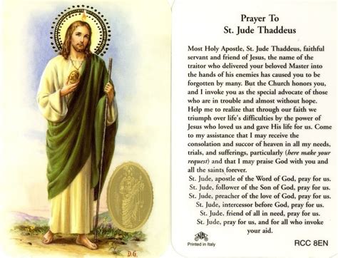 Printable St Jude Prayer Printable Blank World