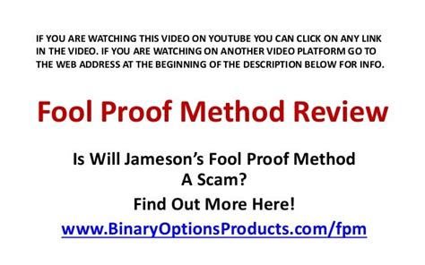 Fool Proof Method Is Fool Proof Method A Scam Find Out Here