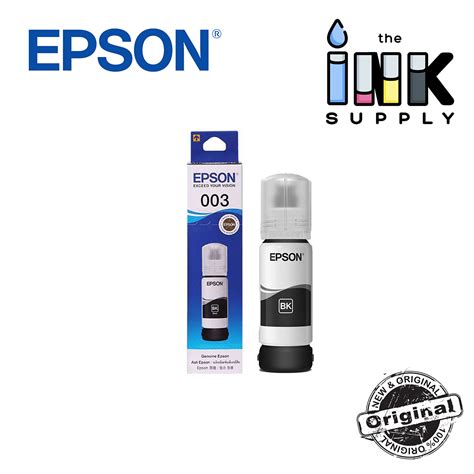 Epson 003 Original Ink Refill Black Ink For Epson Ecotank L1110 L3110