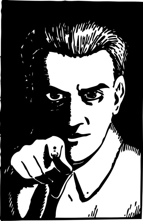 OnlineLabels Clip Art - Creepy Guy Pointing