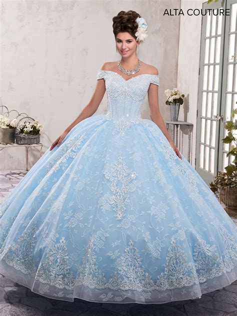 Quinceanera Couture Dresses Style Mq3001 In Blush Light Blue Pink