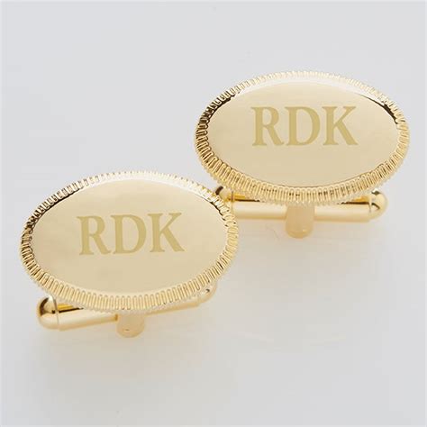 Personalized Gold Cufflinks Monogram Elite Collection