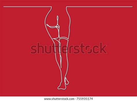 Continuous Line Drawing Sexy Woman Legs Stock Vector Royalty Free 755935174 Shutterstock