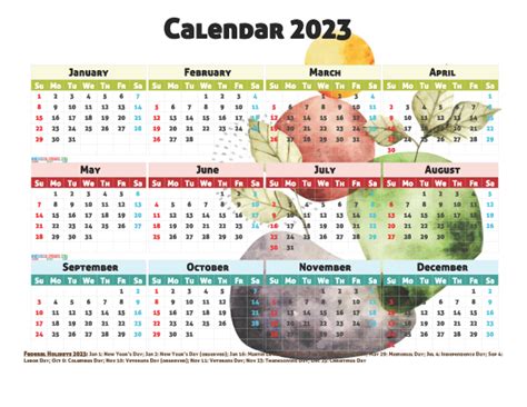 Us Calendar 2023 With Federal Holidays Archives The Holidays Calendar