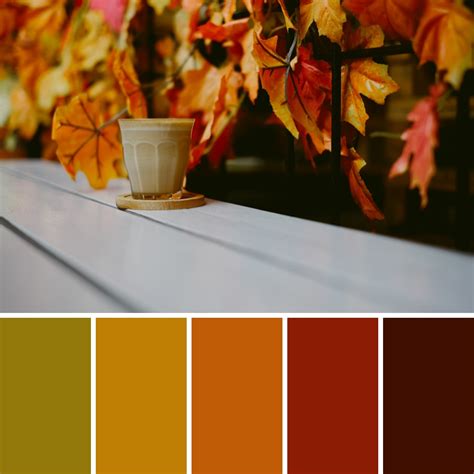 Autumn Colour Palettes Hex Codes Mean Creative