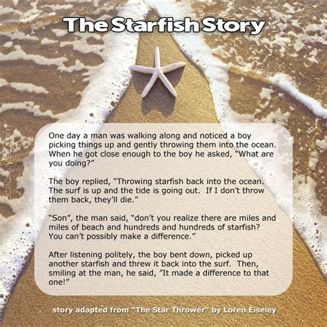 Do you like this video? The Starfish Story | Starfish story, Ocean quotes, Beach ...