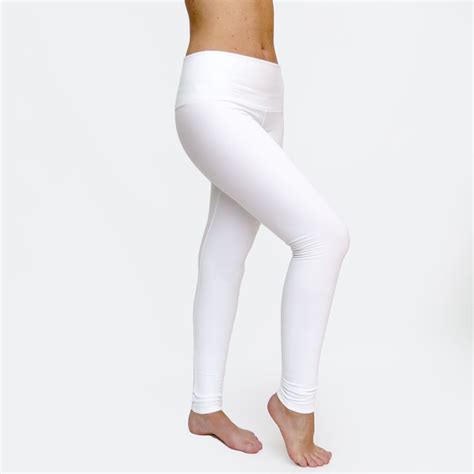 White Leggings White Yoga Pants Workout Tights Yoga Etsy