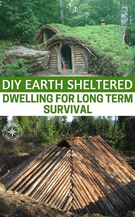 Take a long branch about 6 feet (2 m) long and use it as a ridge pole. DIY Earth Sheltered Dwelling For Long Term Survival ...