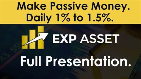 Exp Asset Full Presentation Make Passive Money 2019 Passive