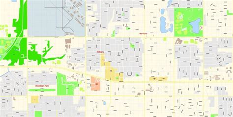 Oklahoma City Map Metro Area Oklahoma Us Printable Vector Exact City