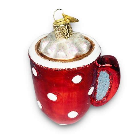 Muzemerch Hot Cocoa Glass Christmas Ornament