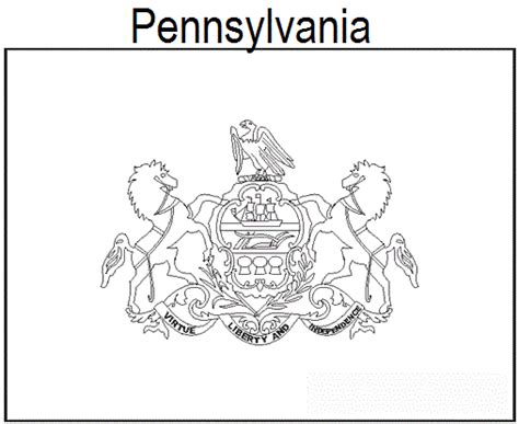Geography Blog Pennsylvania Flag Coloring Page