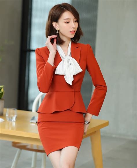 New Formal Women Skirt Suits Blazer And Jacket Sets Work Wear