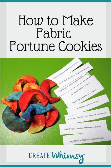 How To Make Fabric Fortune Cookies Create Whimsy