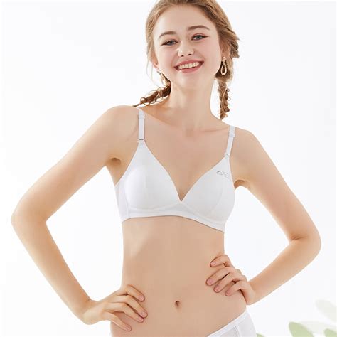 12 18y Teen Girls Wireless Cotton Training Bras Push Up Thin Cup