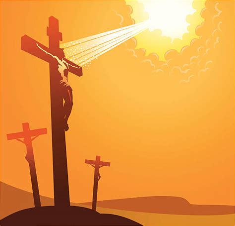 Clip Art Of Jesus Dying On The Cross Illustrations Royalty Free Vector