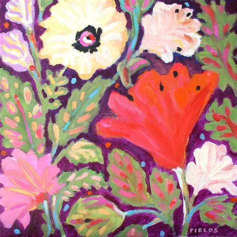 Bohemian Flowers Painting By Karen Fields Fine Art America