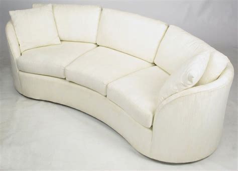Hekman Art Deco Revival Kidney Shaped Sofa In Creamy Silk Sofa