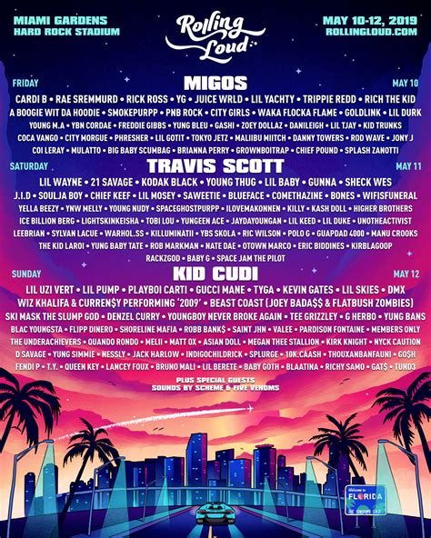 Rolling Loud Releases 2019 Lineup Featuring Migos Travis Scott Kid