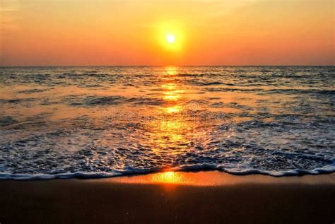 Beautiful Tropical Sunrise On The Beach Stock Image Image Of Shore