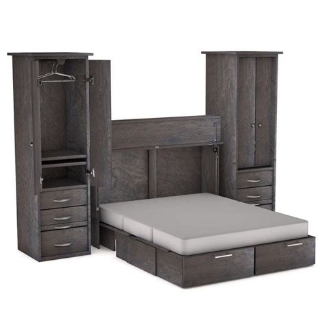 The Denva Wall Unit Is A Queen Size Bed With Storage All In One