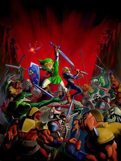 Legend Of Zelda Ocarina Of Time 18 X 24 Video Game Etsy Legend Of