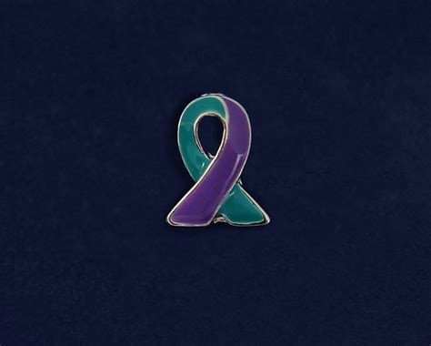25 Lapel Sexual Assault Awareness Ribbon Pins Wholesale Pack