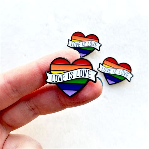 Love Is Love Lgbtq Pride Enamel Pin Etsy