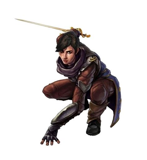 Female Human Rogue Scout Pathfinder PFRPG DND D D E Th Ed D Fantasy Female Human