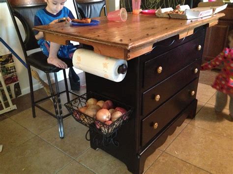 Amazing Dresser Into Kitchen Island Diy Kitchen Island Custom
