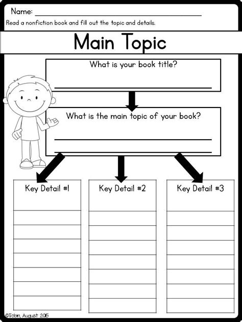 Identifying Main Idea And Supporting Details Worksheet