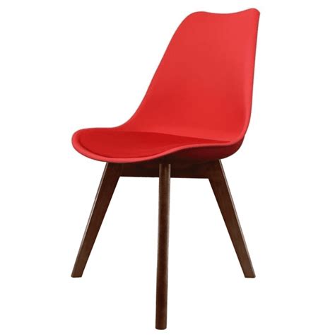 Get free shipping on qualified red dining chairs or buy online pick up in store today in the furniture department. Eiffel Inspired Red Plastic Dining Chair & squared Dark ...