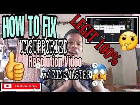 How To Fix Unsupported Resolution Video In KINEMASTER YouTube