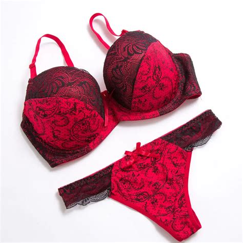 bra set eu us plus size bra set sexy girl small chest gathered to receive pair thong suggestive
